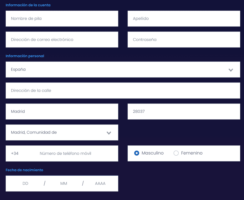 Registration at Digits 7 casino